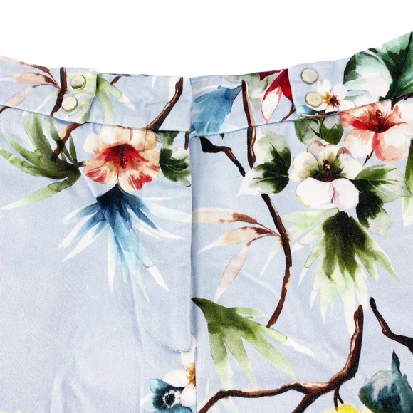 Zara Basic Collection Glen Floral Hawaiian Tropical Dressy Shorts Medium - Picture 5 of 9